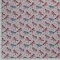 Preview: Alpenfleece Druck Einhörner Rosa, Blau auf Grau-melliert